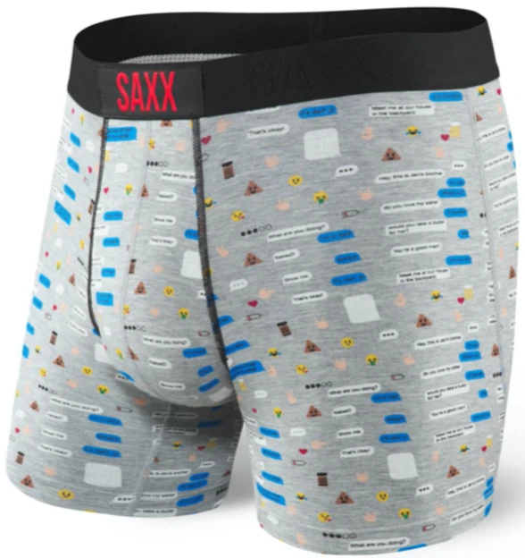 SAXX Vibe Boxer Brief Text Bubble/Black (2-Pack)