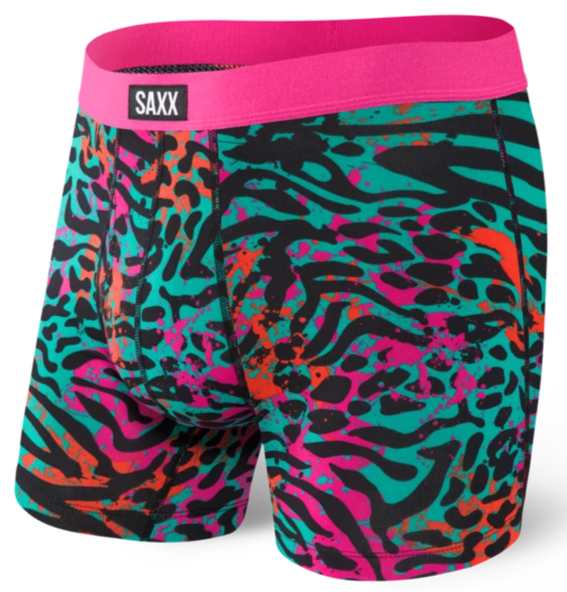 SAXX Daytripper Boxer Brief Black Cheetah Party
