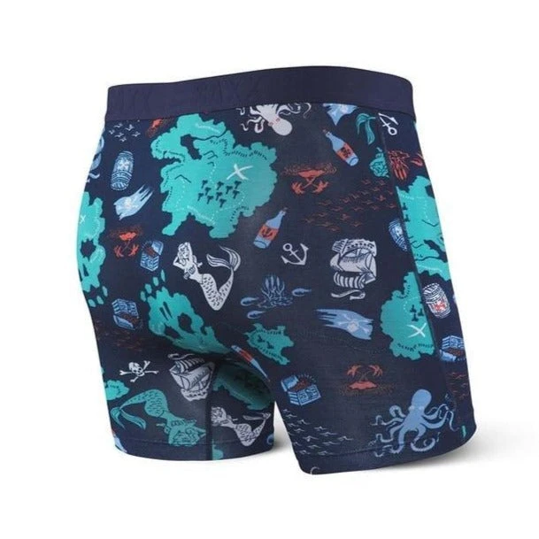SAXX Vibe Boxer Brief Navy Treasure Map - Image 2