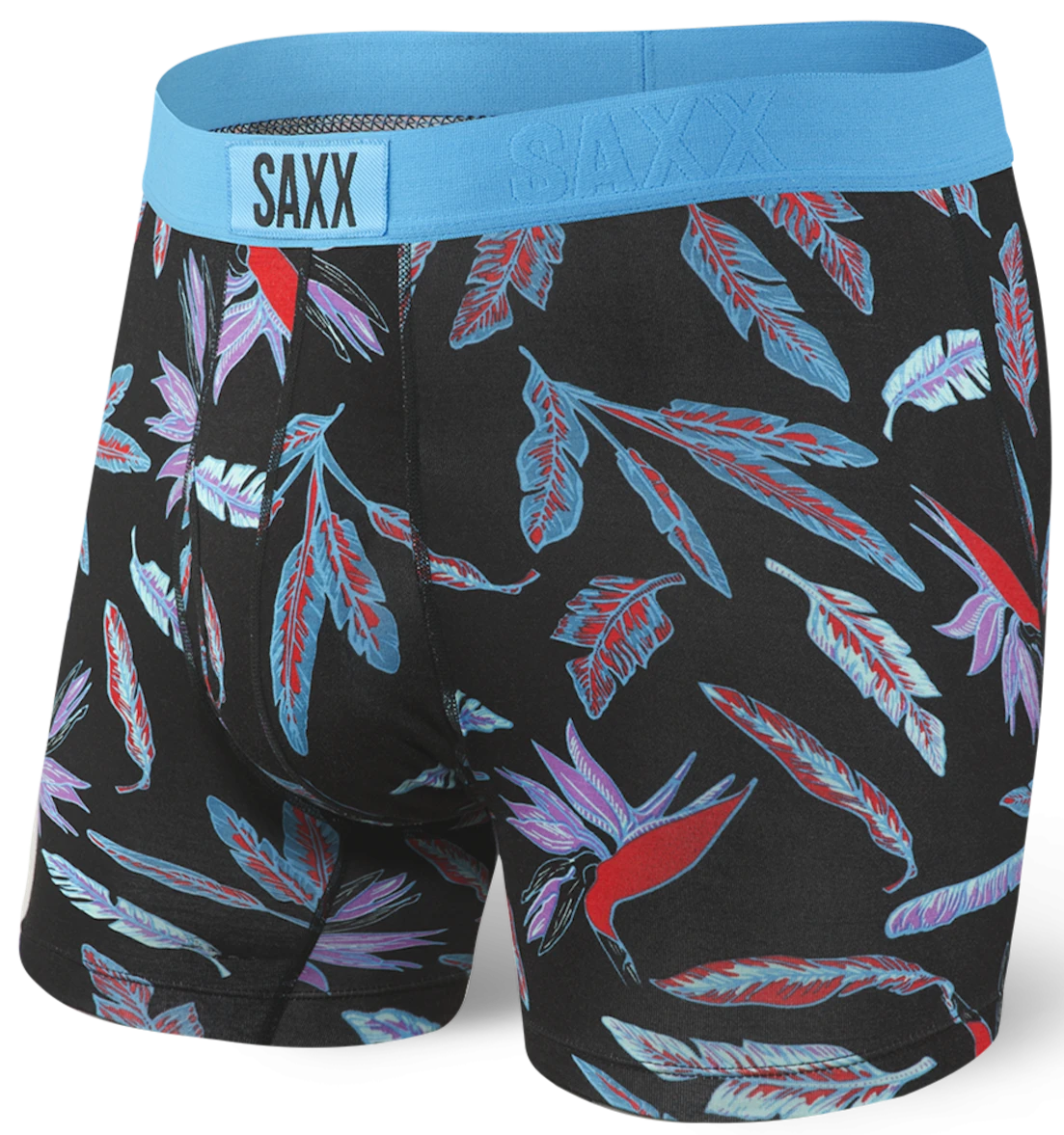 SAXX Ultra Boxer Fly Black Birds Of Paradise