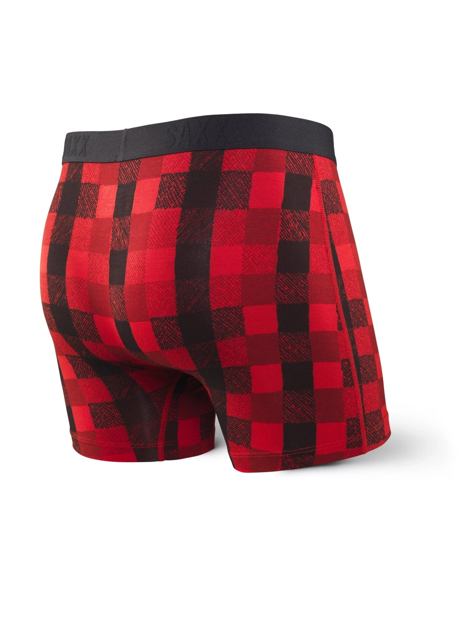 SAXX Vibe Boxer Modern Fit Red Lumberjack Plaid - Image 2